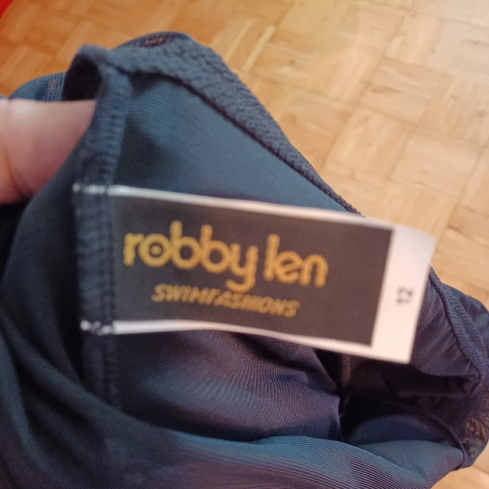 Swimsuit  Robbylen  size 12 black one peice